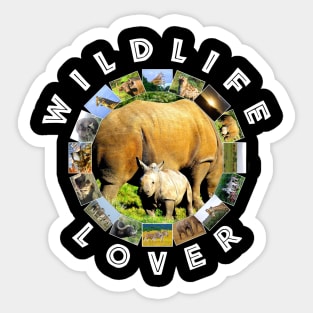 Wildlife Lover Rhino Calf Sticker